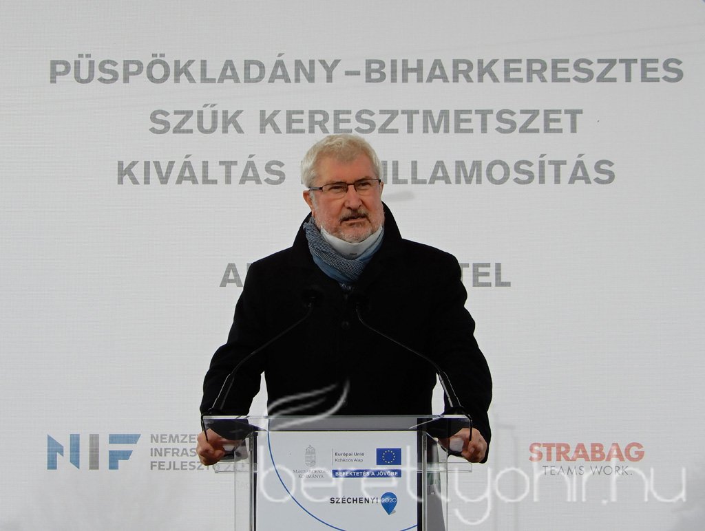 Vasútvonal villamosítása - alapkőletétel 07